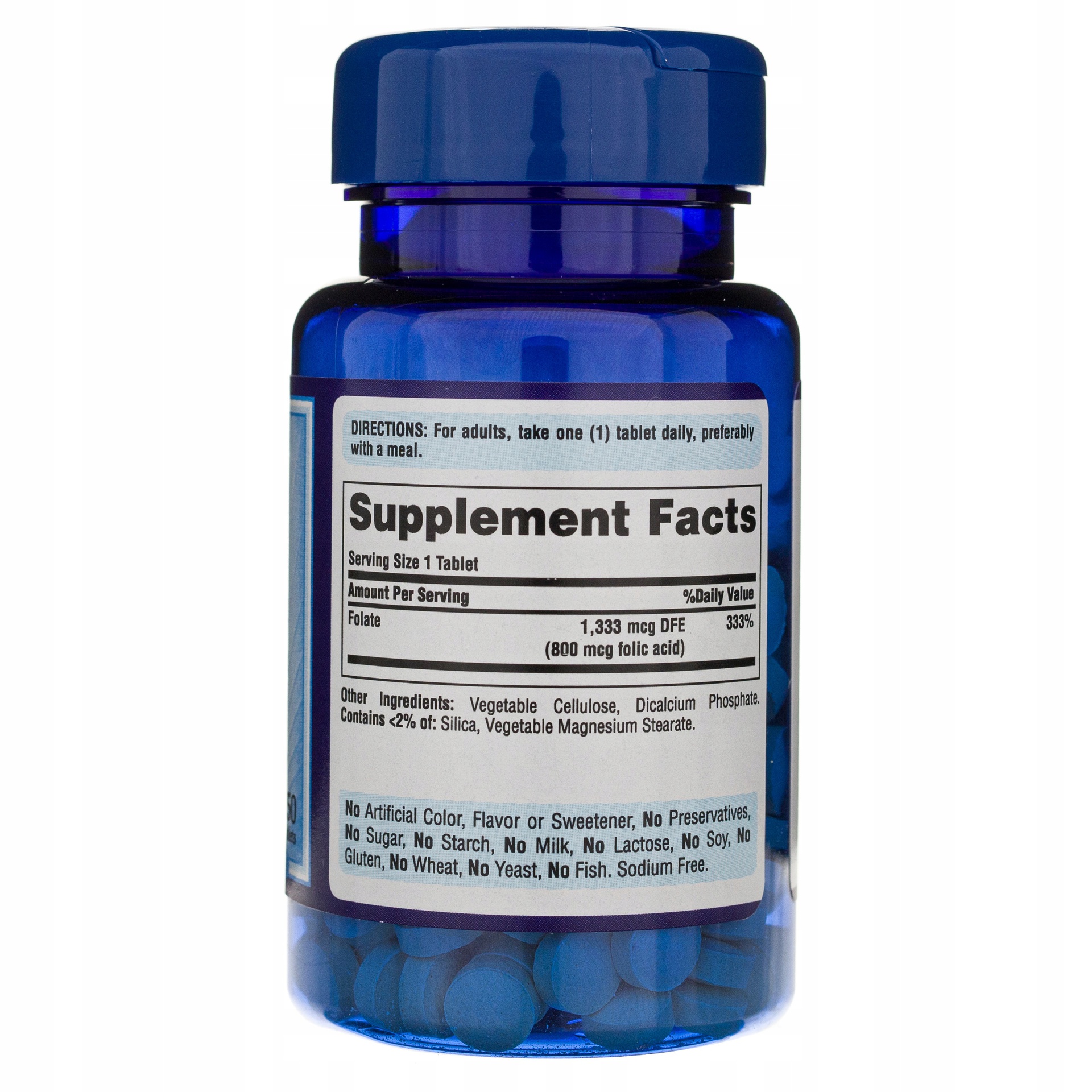 Puritan's Pride Folate 1333Mcg DFE(Folic Acid 800Mcg)250Serv.250Tabs